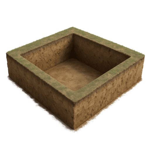 Котлован для фундамента в Москве