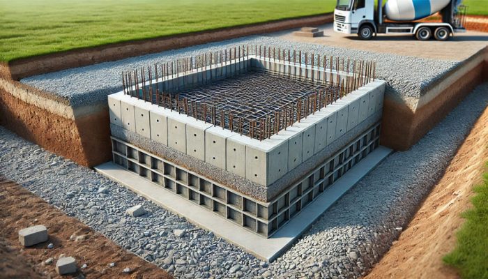 Устройство монолитного фундамента